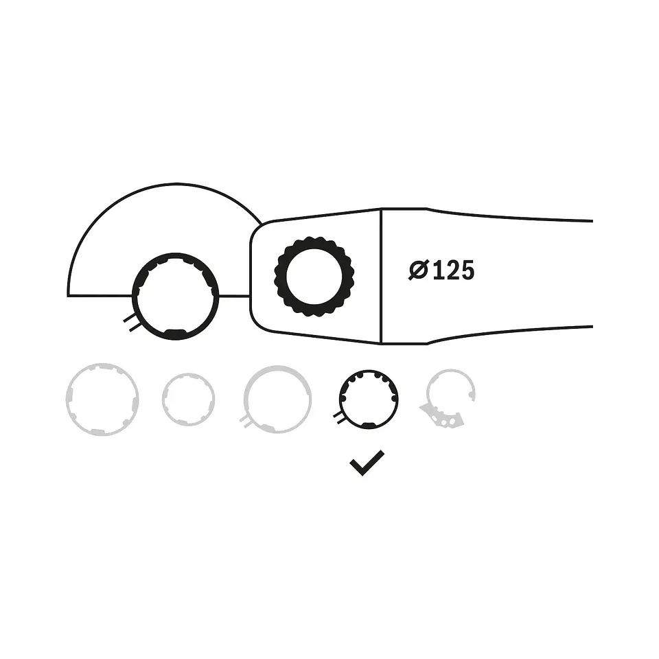Tampas de proteção sem cobertura lateral para lixar 125mm BOSCH 2