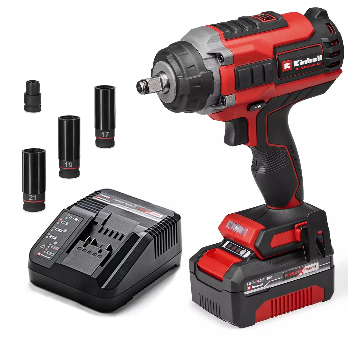 Aparafusadora de impacto 1/2' IMPAXXO 18/450 + 1 Bateria 18V 4.0Ah PROFESSIONAL EINHELL 1