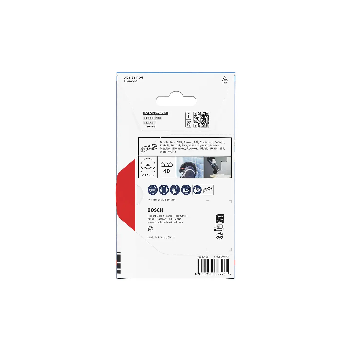 Lâmina de segmento para argamassa EXPERT ACZ 85 RD4 (10 unids) BOSCH 4