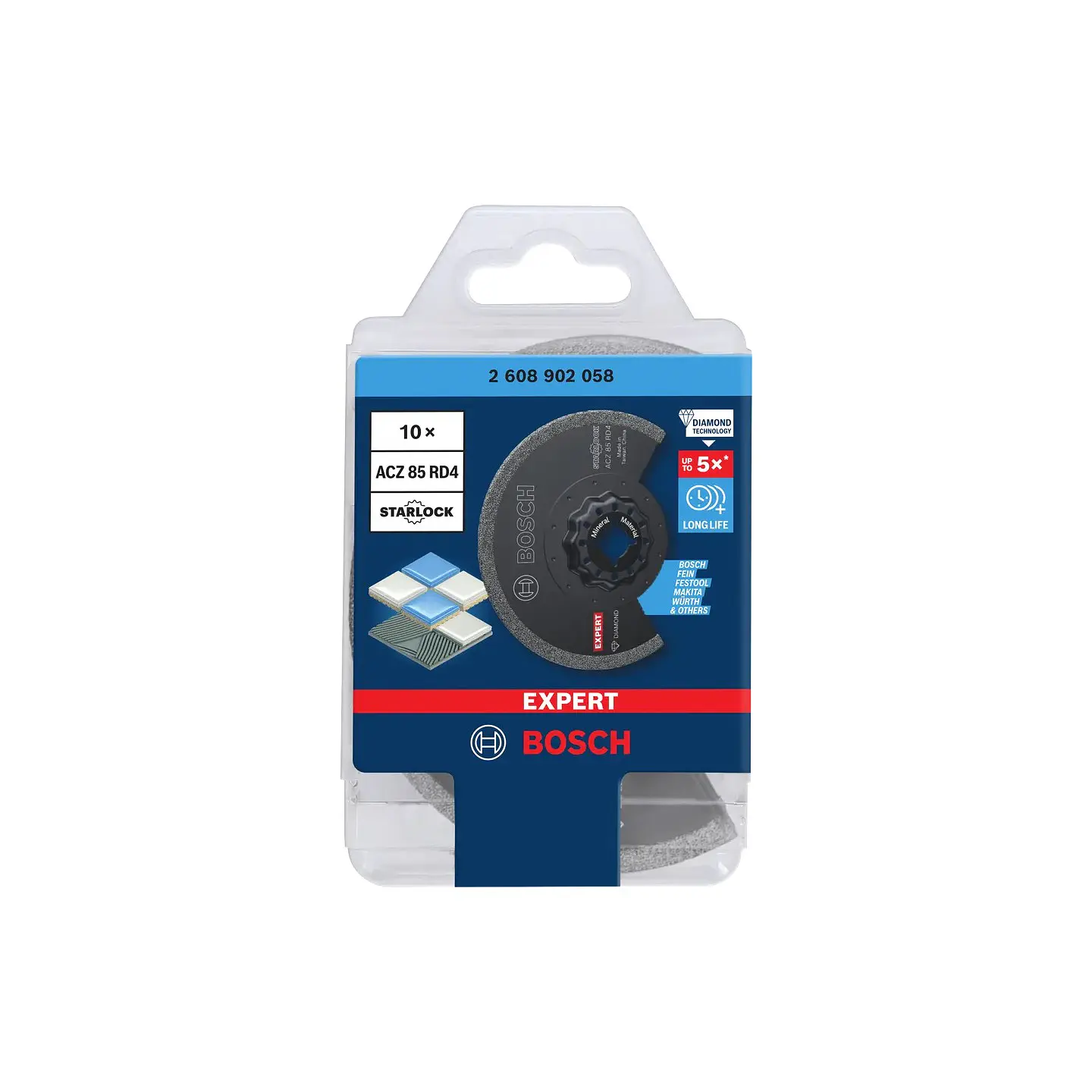 Lâmina de segmento para argamassa EXPERT ACZ 85 RD4 (10 unids) BOSCH 2