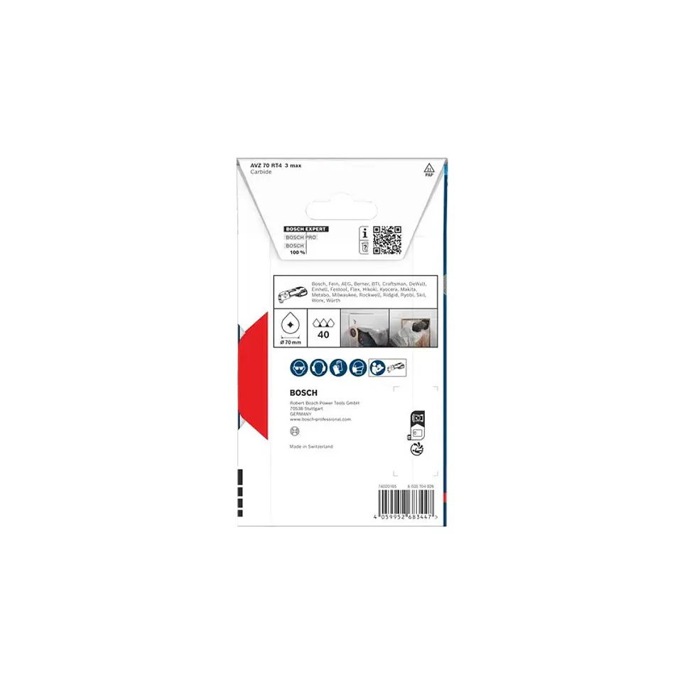 Placa para lixar argamassa AVZ 70 RT4 EXPERT 3 max 70mm BOSCH 3