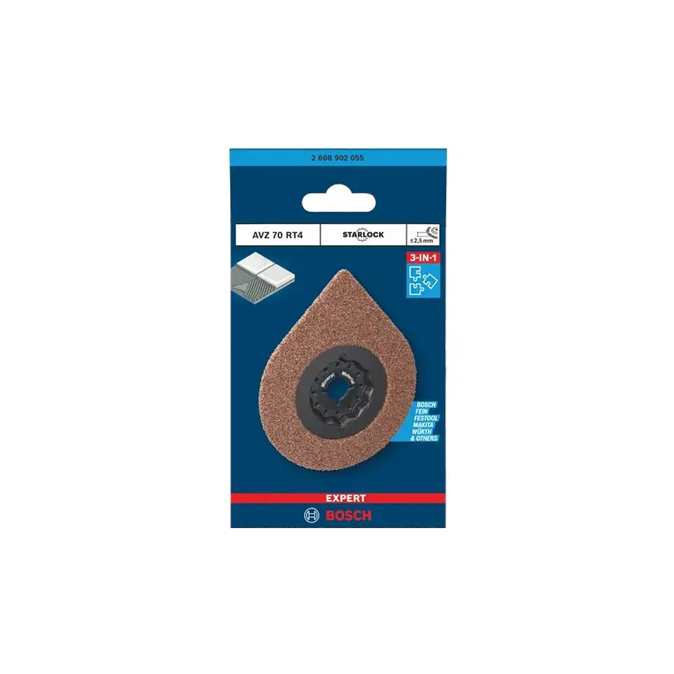 Placa para lixar argamassa AVZ 70 RT4 EXPERT 3 max 70mm BOSCH 2