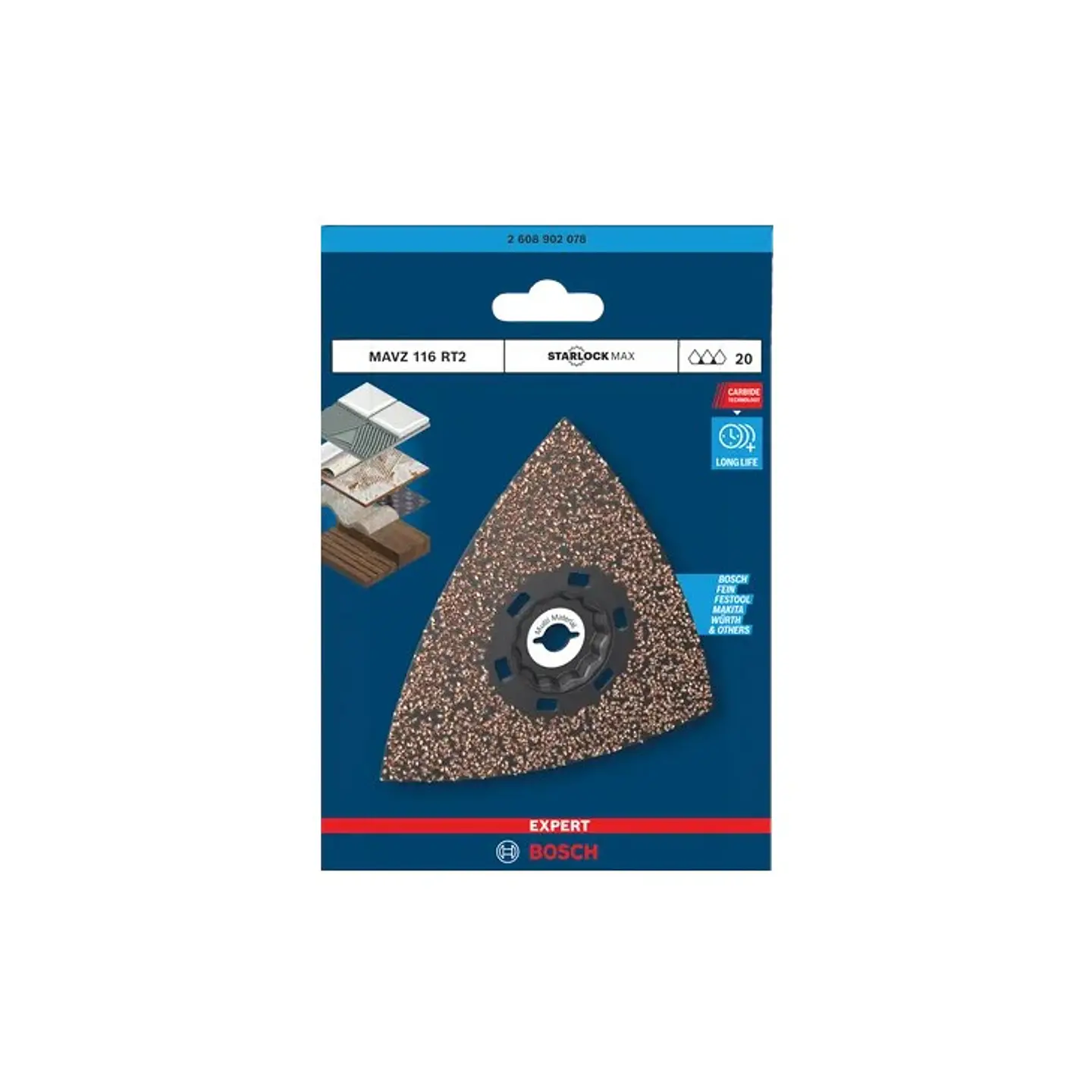 Placa para lixar MAVZ 116 RT2 EXPERT Sanding Plate 116 mm BOSCH  3