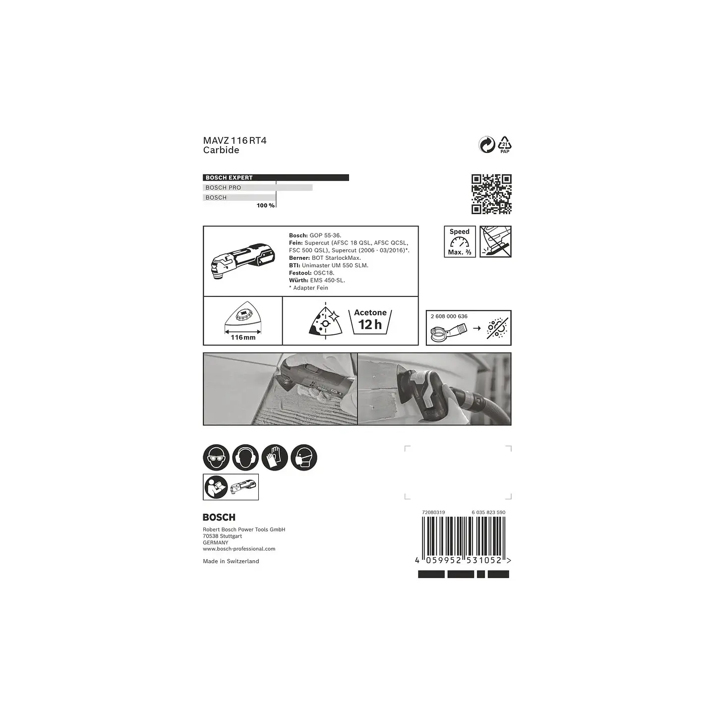 Placa de lixar EXPERT MAVZ 116 RT4 BOSCH  4