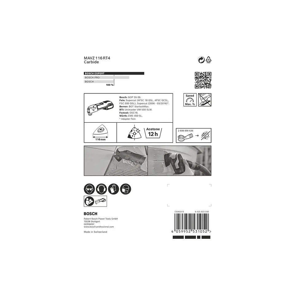 Placa de lixar EXPERT MAVZ 116 RT4 BOSCH  4