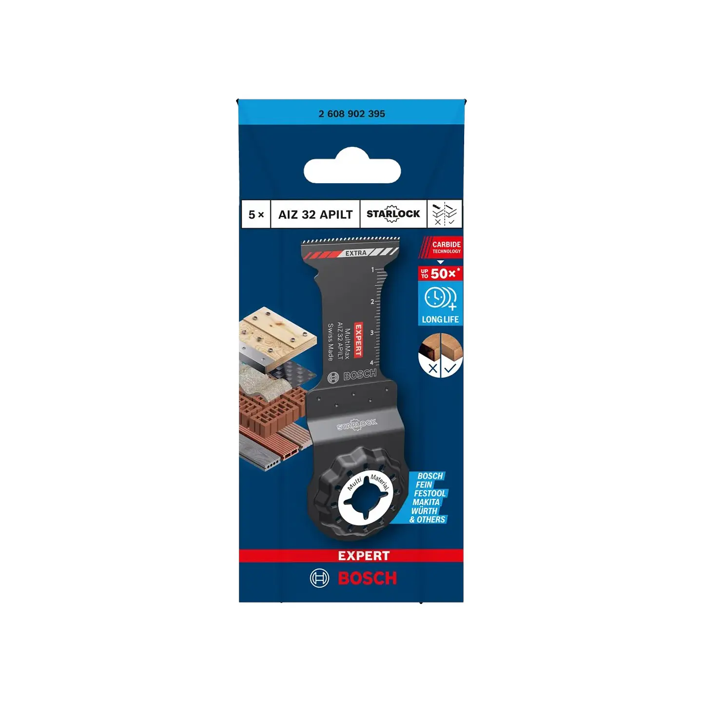 Lâmina para corte de imersão EXPERT AIZ 32 APILT MultiMax (5 unids) BOSCH 1