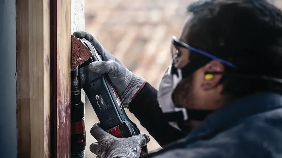 Folha de lixa PRO F460, 93 x 93 mm, G40, 5 unid. BOSCH  5