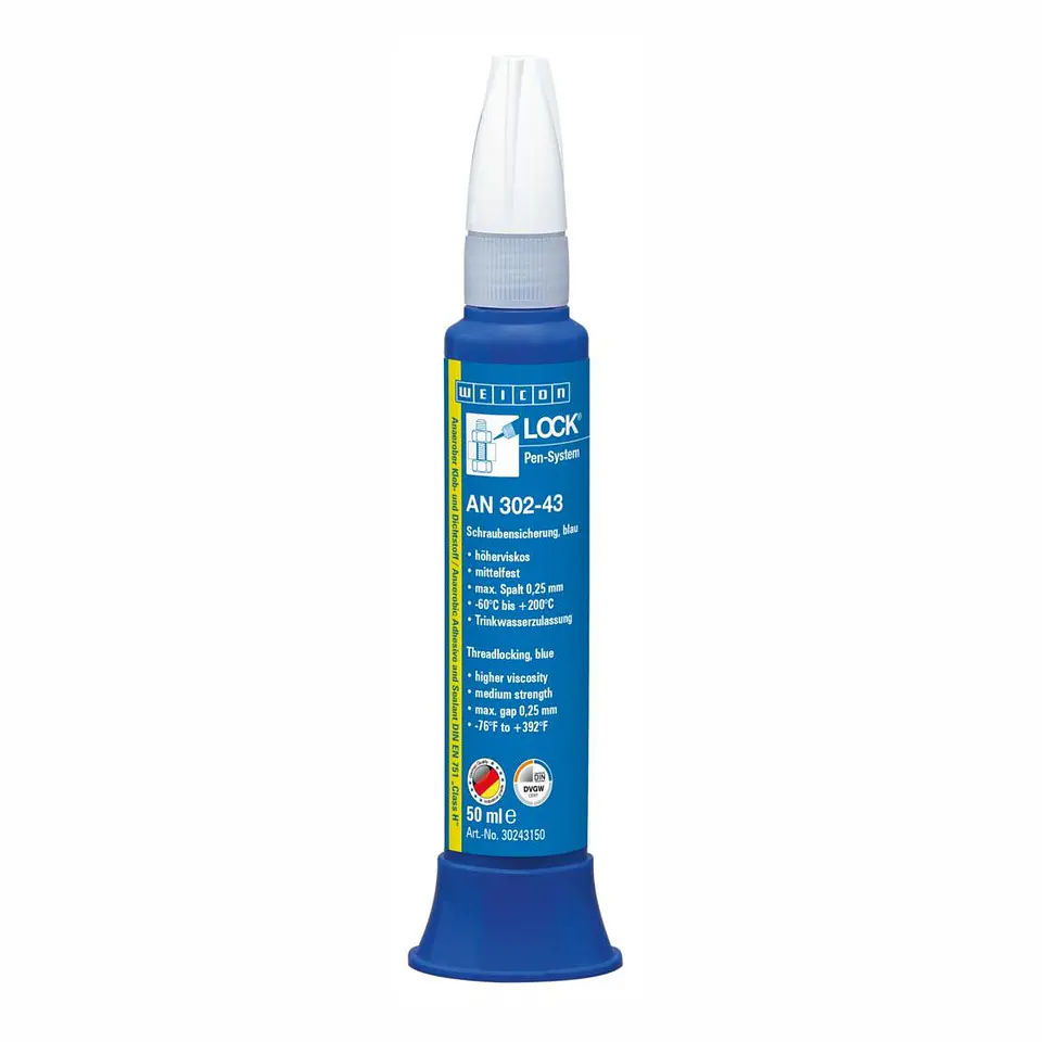 Fixador de Parafusos Resistência Média 50ml WeiconLock AN 302-43 WEICON 1