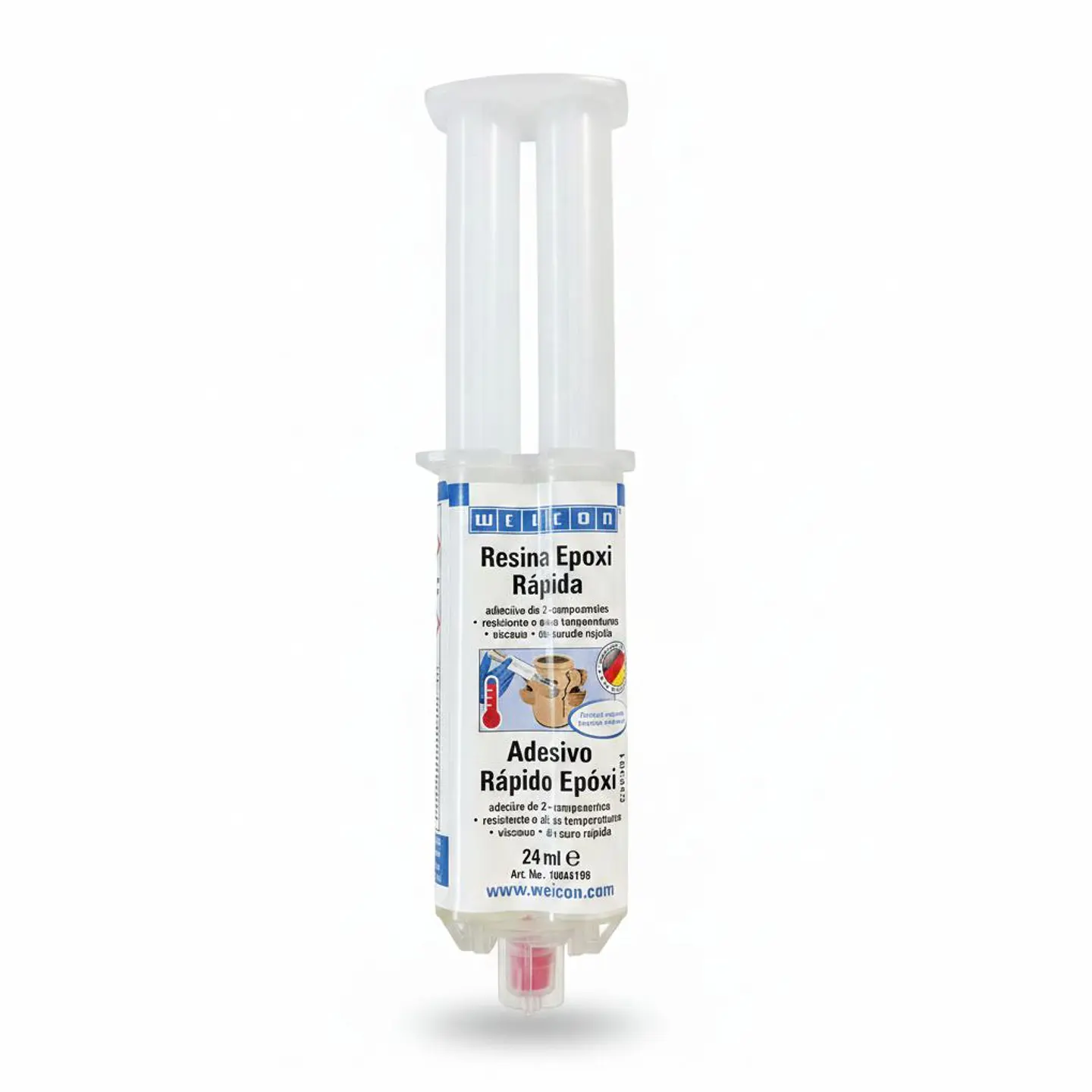 Resina/Cola Epoxy Rápido Amarelo 24ml WEICON 1