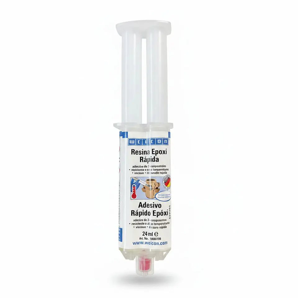 Resina/Cola Epoxy Rápido Amarelo 24ml WEICON 1