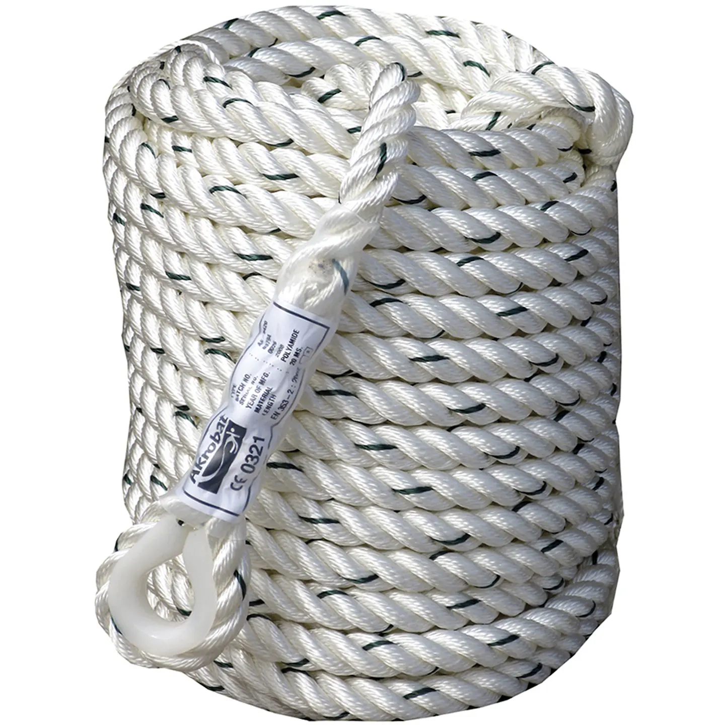Corda de Segurança Ø16mm com 10 Mts. EN353-2 AK9410 AKROBAT 1