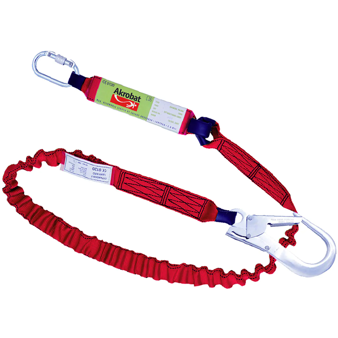 Eslinga/Corda Elástica com Dissipador de Energia 1,4 a 2.0 Mts EN355 AK398 AKROBAT 1
