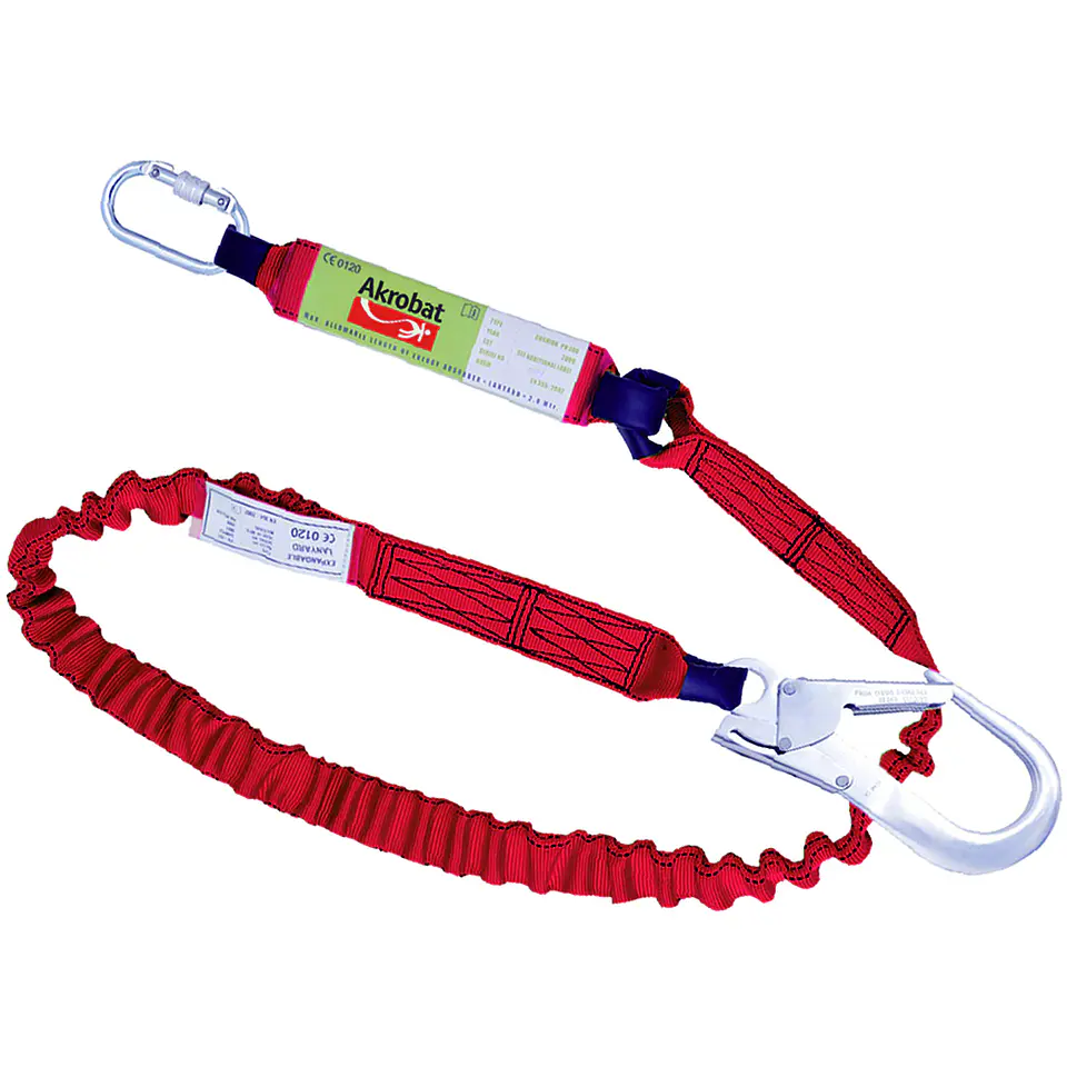 Eslinga/Corda Elástica com Dissipador de Energia 1,4 a 2.0 Mts EN355 AK398 AKROBAT 1