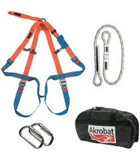 Kit Anti-queda com Arnês com Ancoragem Costas + Eslinga 1.0 Mt. + 2 Mosquetões AKKIT05 AKROBAT