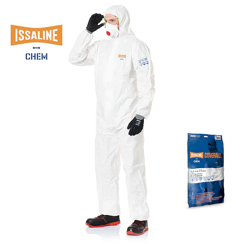Fato de Proteção Descartável CAT.III Branco 08289 CHEM LIGHT ISSALINE