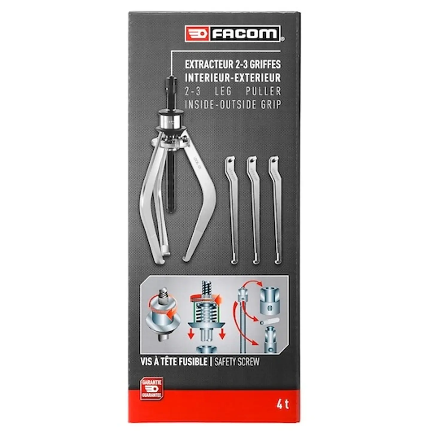 Extrator Interior e Exterior Profissional 3 Garras U.306-180PB FACOM 4