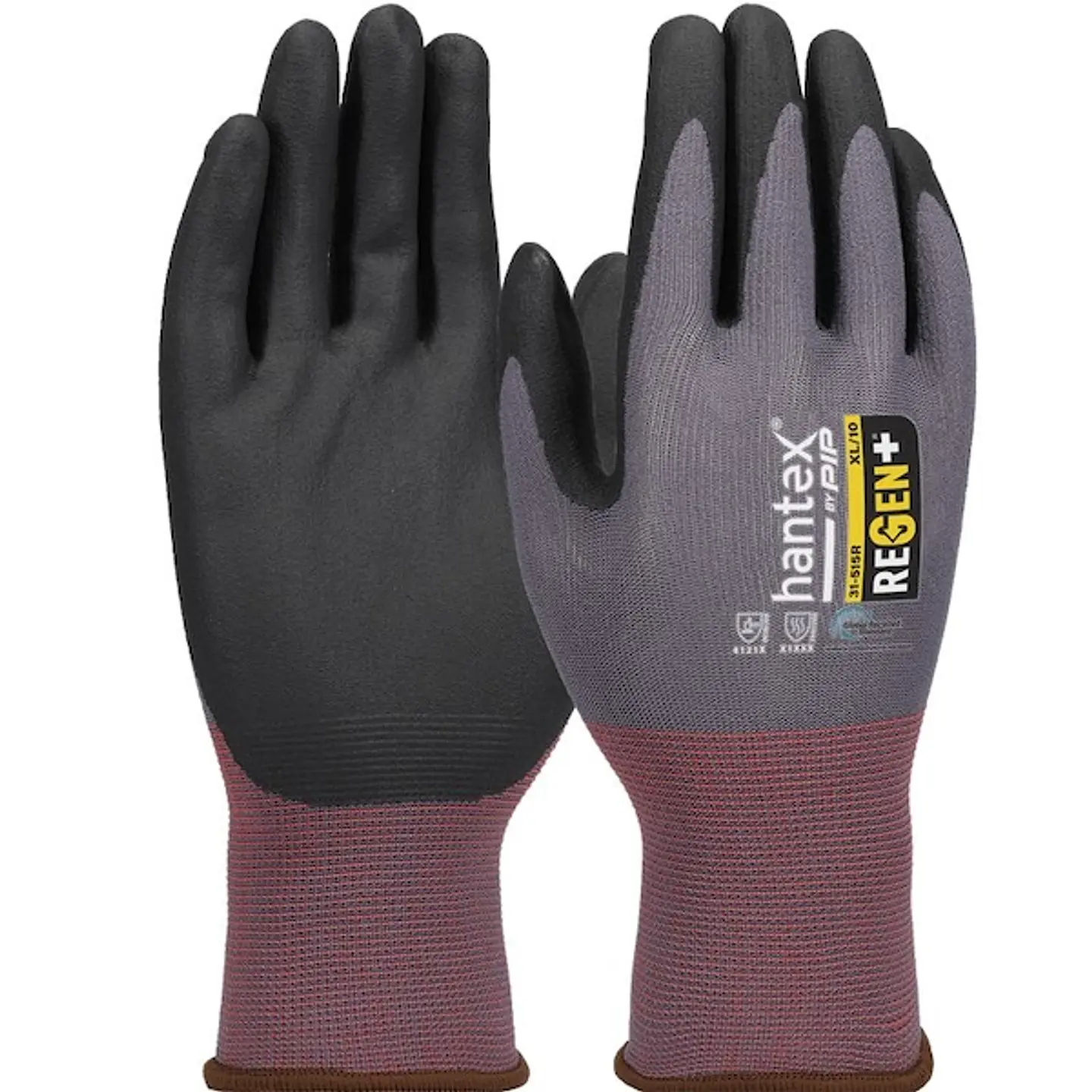 Luva sem Costura com Revestimento de Nitrilo Cinza REGEN+ HANTEX® By PIP 1