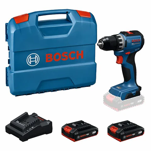Aparafusadora sem fio PRO GSR 18V-52 + 2 Baterias 18V 2.0Ah + Mala L-Case BOSCH