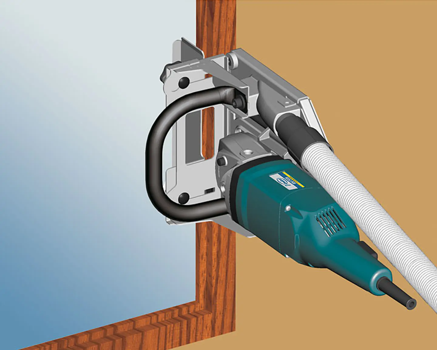 Serra para Corte de Aros de Portas e Janelas (Madeira e Betão) Ø200mm 1.700W RV70U VIRUTEX 4