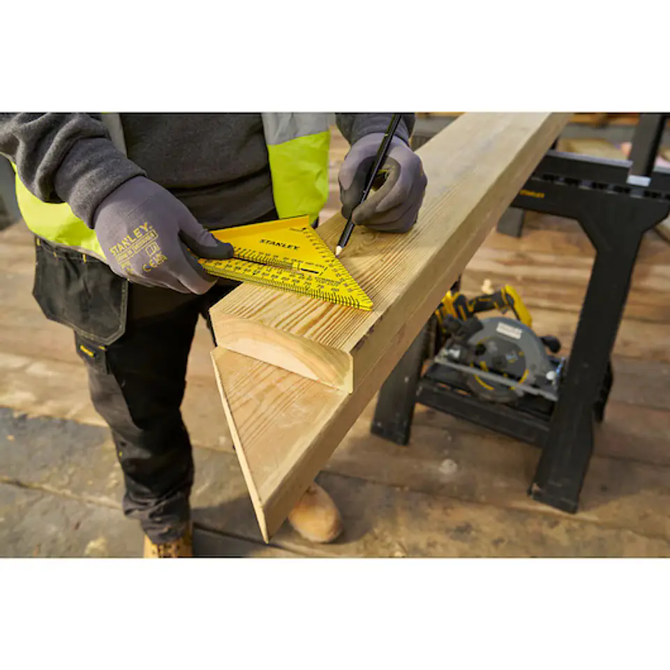 Esquadro Métrico Dupla Cor em ABS de 180mm STHT46012-0 QUICKSQUARE® STANLEY 4