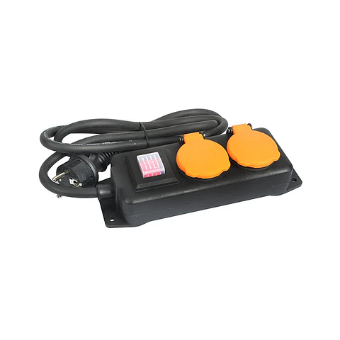 Extenção Cabo Electrico IP44 3x1,5 mm² 1.5 Mts com 2 Tomadas DUOLEC  