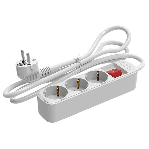 Extenção Cabo Electrico 3x1,5 mm² 3.0 Mts com 3 Tomadas DUOLEC 