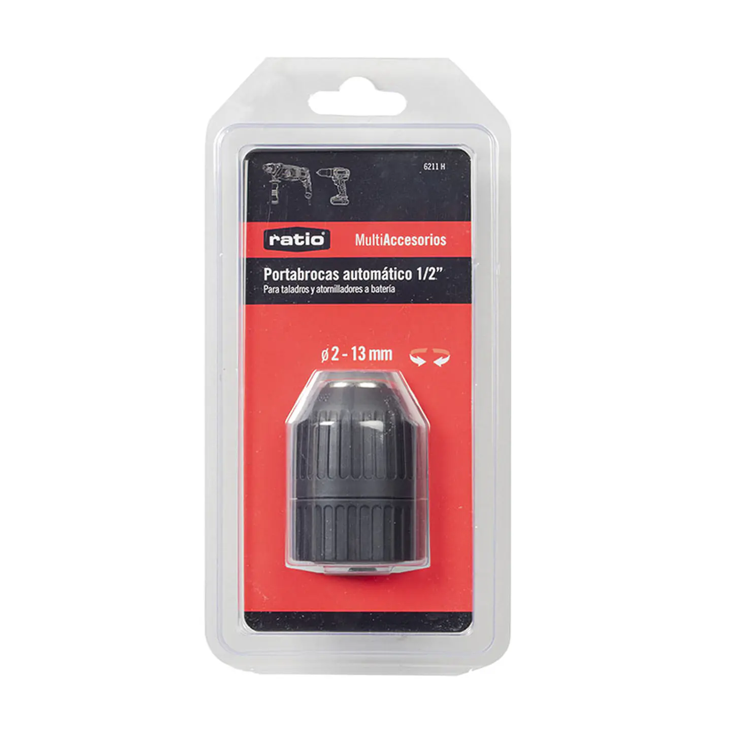 Bucha de Aperto Rápido para Berbequim/Aparafusadora Plastico 1/2x20 ø2 a 13 mm 6211 RATIO 3