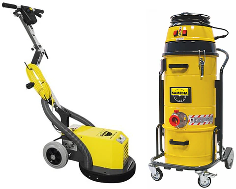 Lixadora/Polidora de Pavimentos Ø300mm FGR 500 + Aspirador 2x1.150W VAC 650 SAMEDIA (EXCLUSIVO ONLINE) 