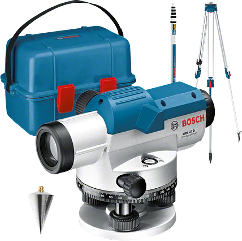 Nível ótico GOL 32 D + Tripé BT 160 + Régua GR 500 BOSCH