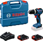Berbequim/Aparafusadora sem fio GSB18V-52 BOSCH + 2 Baterias GBA 18V 2.0Ah + carregador GAL 18V-20 BOSCH - Thumbnail 1