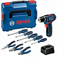 Conjunto de aparafusadora sem fio GSR 12V-15 com 2 baterias 12V 2.0Ah + Ferramentas manuais BOSCH - vignette 1