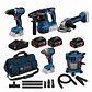 Conjunto sem fio Aparafusadora GSR 18V-65 + Rebarbadora GWS 18V-8 (125) + Martelo GBH 18V-22 + Aparafusadora Impacto + Aspirador sem fio + 3 Baterias 18V 4.0Ah PRIMeKIT BOSCH - Thumbnail 1