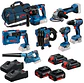 Conjunto de 7 ferramentas sem fio + 4 Baterias (2x 18V 4.0Ah + 2x ProCORE18V 4.0Ah) + 2 Carregadores PRIMEKIT BOSCH - thumbnail 1