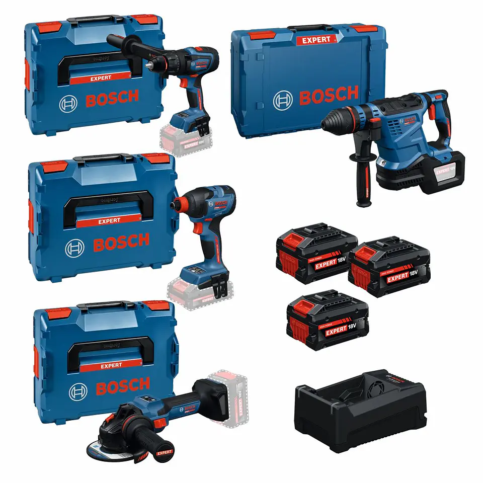 Conjunto de 4 ferramentas sem fio + 3 Baterias EXPERT BOSCH 1