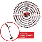Aparador de relva sem fio GE-CT 18/25 Li-Solo EXPERT + 1 Bateria 18V 4.0Ah + Carregador EINHELL - vignette 10