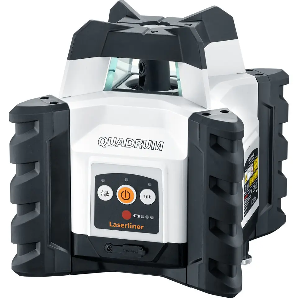 Nivel Laser Verde rotativo linha vermelha Quadrum Compact 210 S + Receptor + Controlo remoto LASERLINER 4