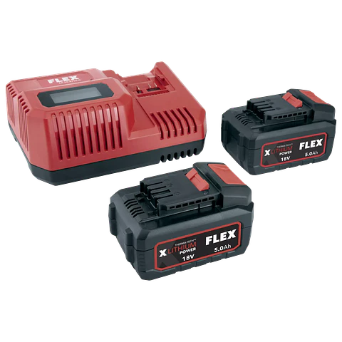 Conjunto de 2 Baterias 18V 5.0Ah + Carregador Rápido 12/18V FLEX