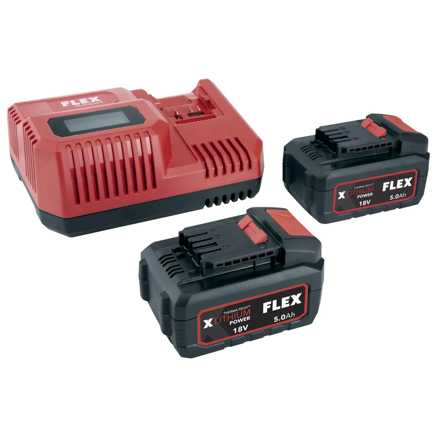 Conjunto de 2 Baterias 18V 5.0Ah + Carregador Rápido 12/18V FLEX 1