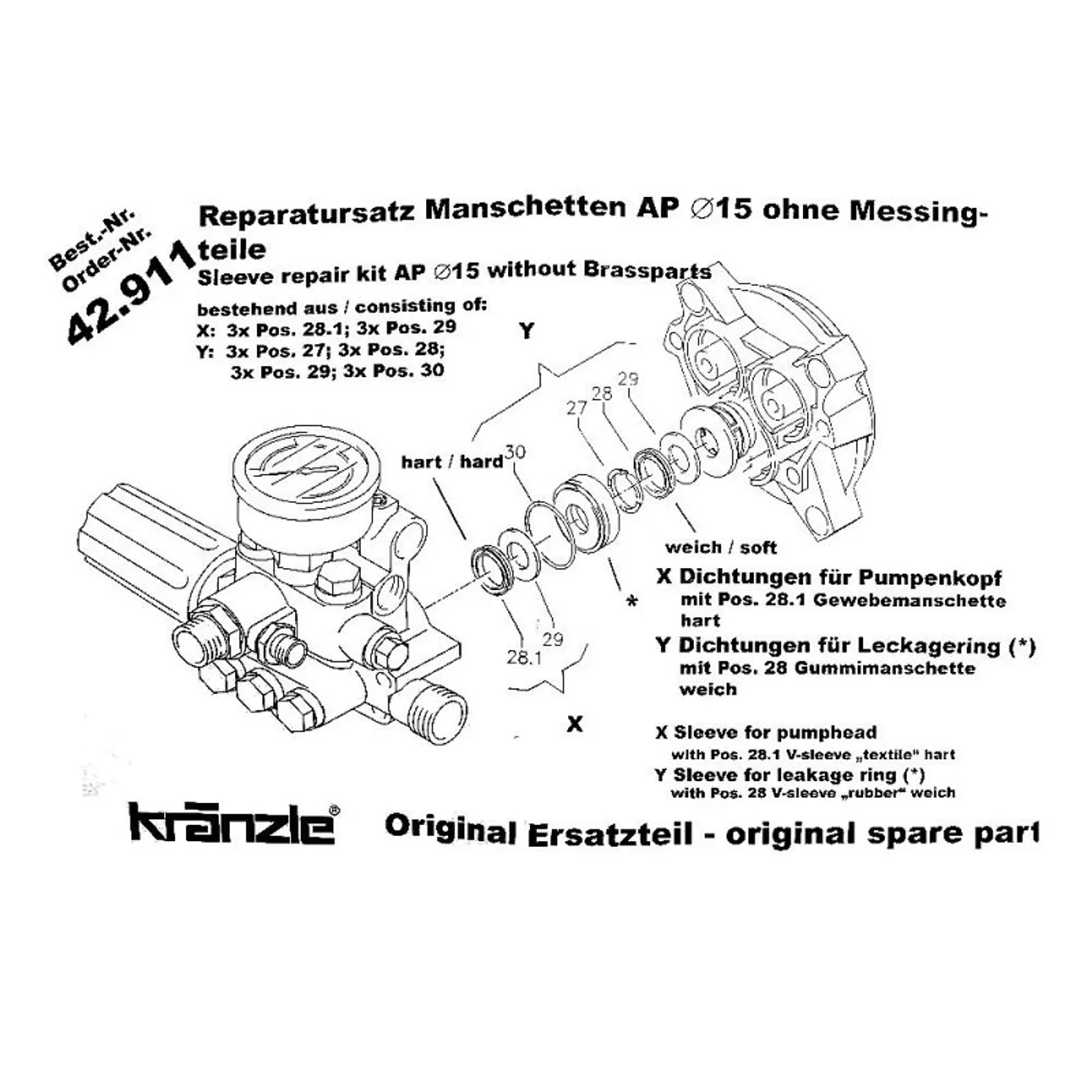 Kit de vedantes 42.911 KRANZLE 2