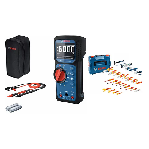 Mala ferramenta manual de Eletricista 31 peças + Multímetro Profissional GDM 600-15 BOSCH