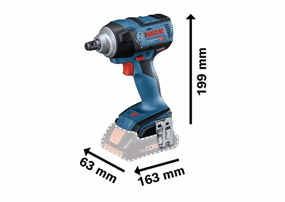 Aparafusadora de impacto sem fio GDS 18V-300 + 2x Baterias ProCORE18V 4.0Ah BOSCH 3