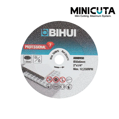 Disco de Diamante para Cerâmica Ø50 x 6 mm AGMBV50 BIHUI
