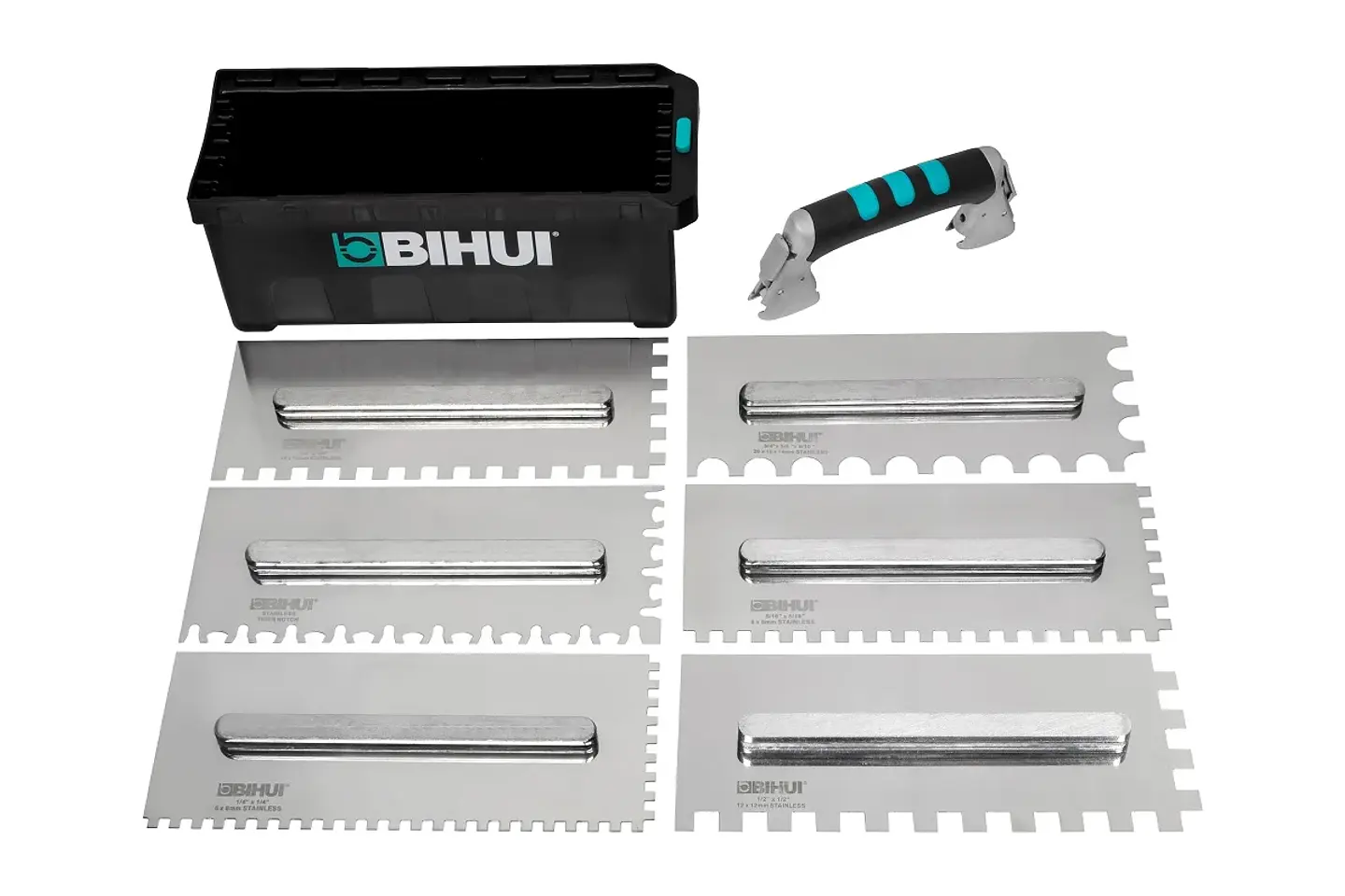 Sistema de 6 Espátulas Dentadas em Aço Inox PTSJH8 BIHUI 1