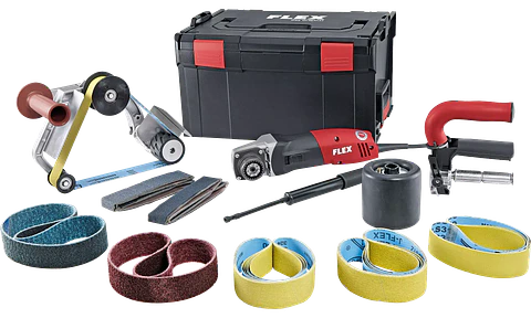 Set Lixadora de Cinta para tubos Ø760x40mm + Polidora Satinadora Ø100mm BRE 14-3 INOX SET 110/BS-4H TRINOXFLEX FLEX