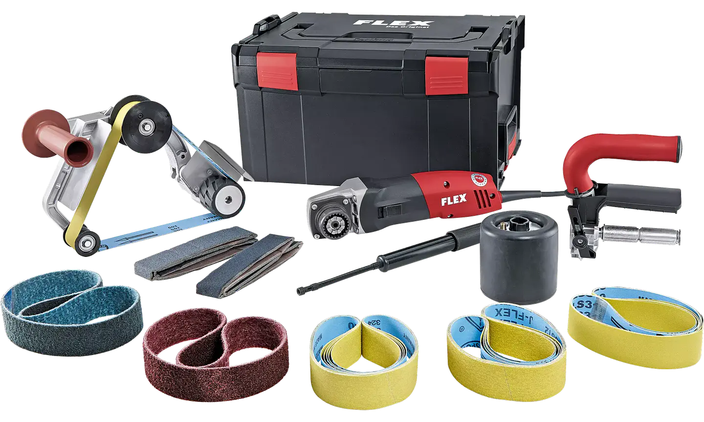 Set Lixadora de Cinta para tubos Ø760x40mm + Polidora Satinadora Ø100mm BRE 14-3 INOX SET 110/BS-4H TRINOXFLEX FLEX 1