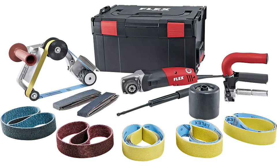 Set Lixadora de Cinta para tubos Ø760x40mm + Polidora Satinadora Ø100mm BRE 14-3 INOX SET 110/BS-4H TRINOXFLEX FLEX 1