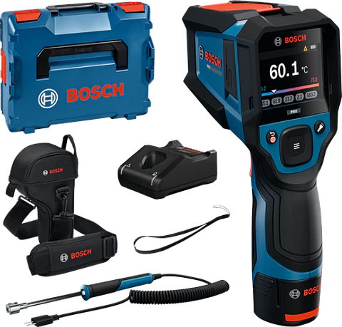 Detetor térmico GIS 12V-800-16 BOSCH + 1 Bateria GBA 12V 2.0Ah + 1 carregador GAL 12V-40 BOSCH