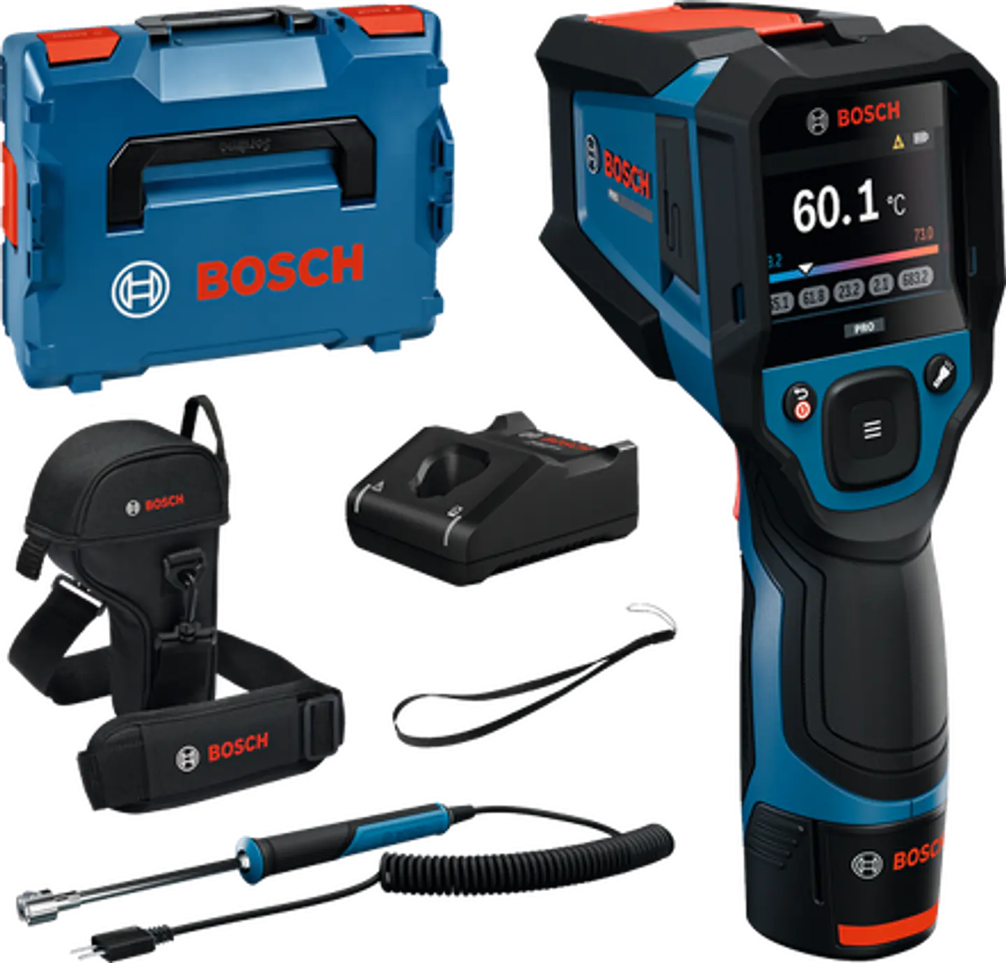 Detetor térmico GIS 12V-800-16 BOSCH + 1 Bateria GBA 12V 2.0Ah + 1 carregador GAL 12V-40 BOSCH 1