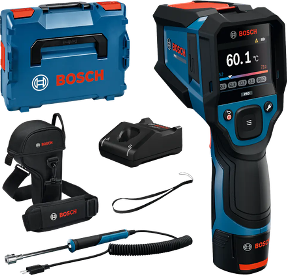 Detetor térmico GIS 12V-800-16 BOSCH + 1 Bateria GBA 12V 2.0Ah + 1 carregador GAL 12V-40 BOSCH 1