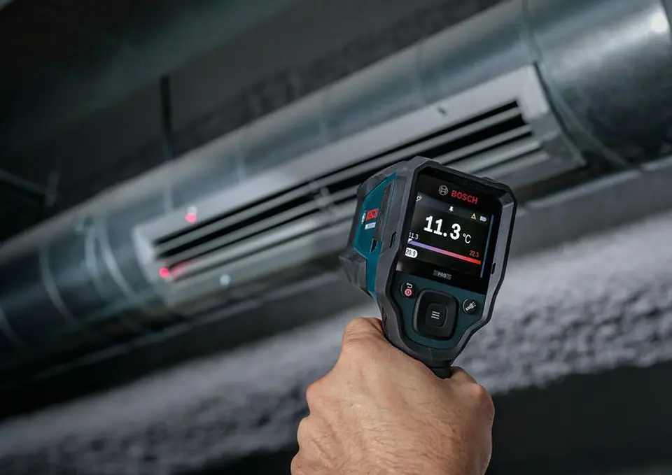 Detetor térmico GIS 12V-800-16 BOSCH + 1 Bateria GBA 12V 2.0Ah + 1 carregador GAL 12V-40 BOSCH 3